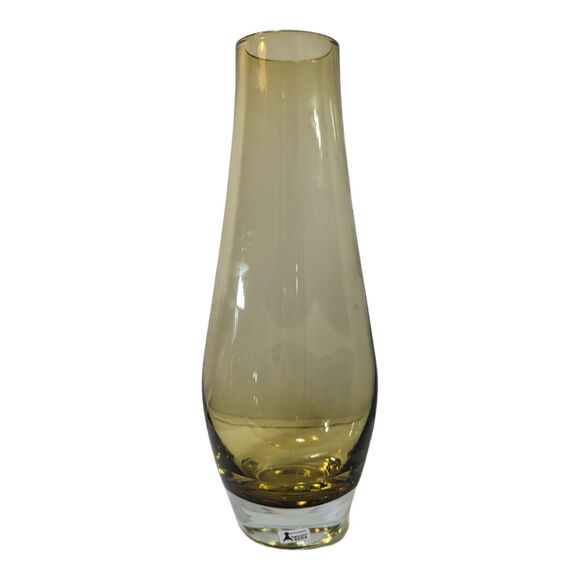 MCM ASEDA GLASS SVENSK FORM VASE BO BORGSTROM SWEDEN 9 3/4" SOMMERSO Smoky Amber - Picture 2 of 7